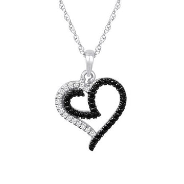 .15 CTTW SHH BLACK DIAMOND PENDANT